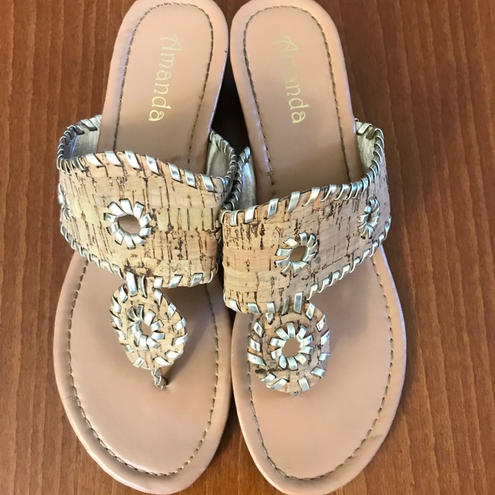 Amanda sandals, cork size 7.5 EUC